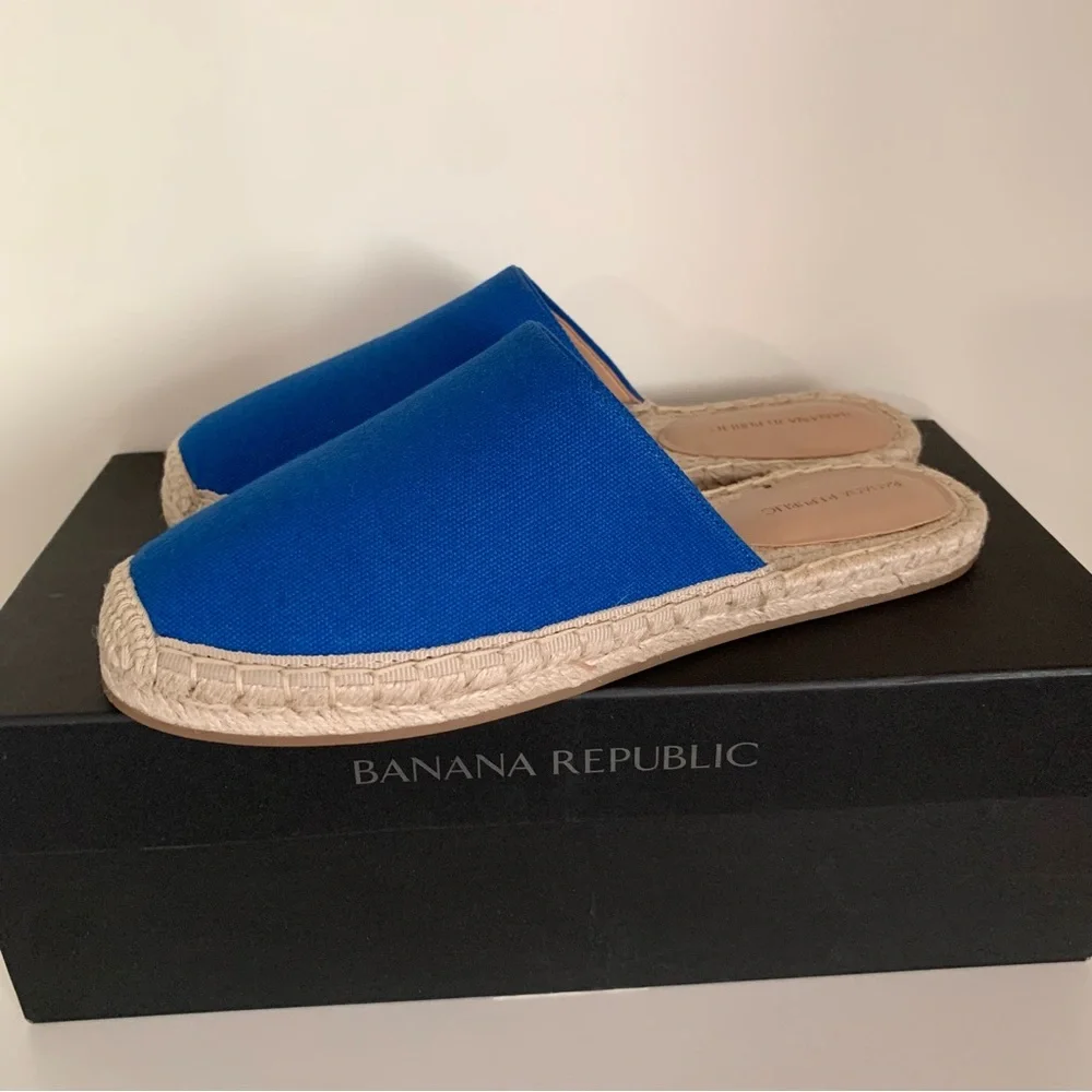 Banana Republic Blue Espadrille Slip-On Shoes